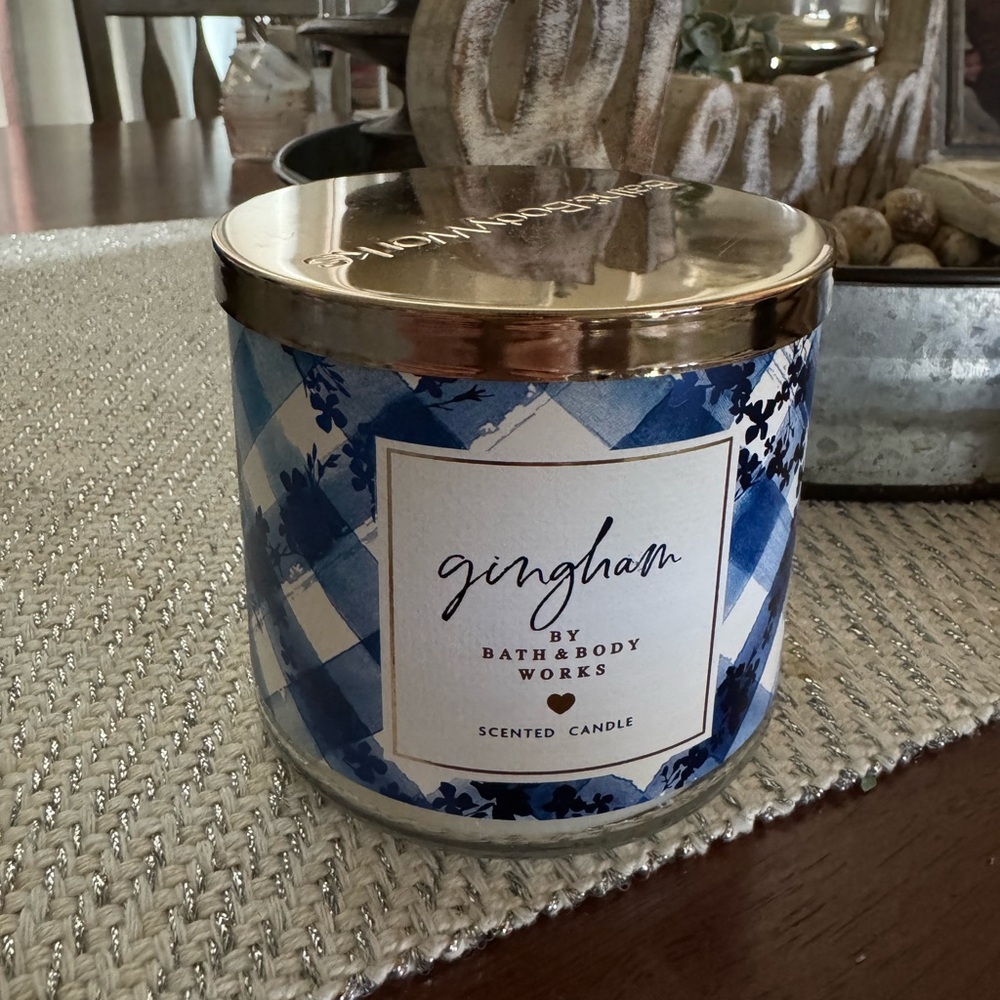 BBW Gingham 3-Wick Candle